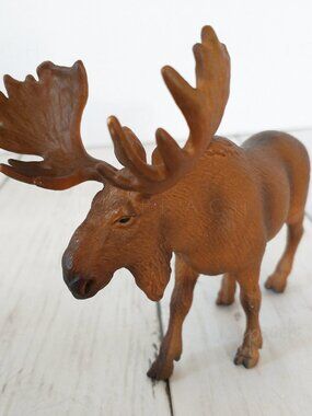 Schleich Moose Wildlife Figure 2002 Retired 14310 Large Animal Toy Male Antlers